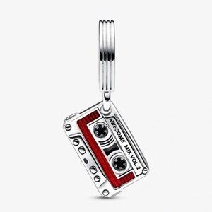Red Cassette Tape Charm Bracelet